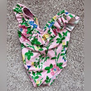Janie & Jack Floral Pink One-Piece Swimsuit